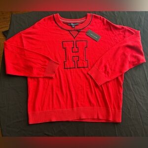 Tommy Hilfiger Red Crewneck Sweater Vibrant Classic Design